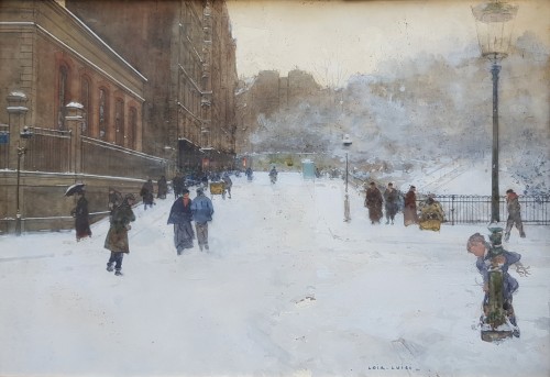 Luigi Loir (1845 - 1916) - Paris sous la neige