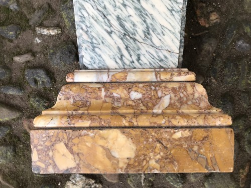 Objet de décoration Colonne Piédestal - Paire de gaines en marbre de couleur