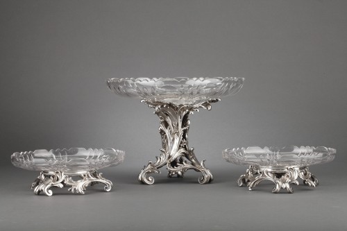 Cardeilhac - Garniture de table en argent massif et cristal - Argenterie et Arts de la table Style Napoléon III