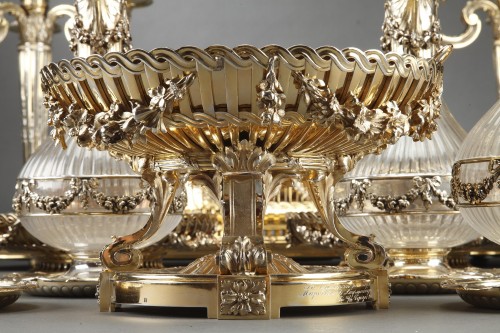 Antiquités - Boin Taburet - Garniture de table 19 pièces en vermeil époque XIXe