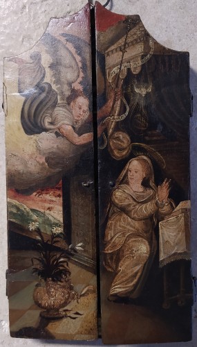 La Flagellation du Christ, entouré de Saint Jérôme et Saint François d’Assise - Galerie Eric Beaumont
