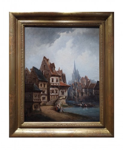 Vue de Rouen - Ecole française XIXe siècle