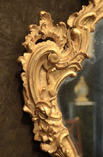 Miroirs, Trumeaux  - Paire de miroirs rococo du XVIIIe siècle