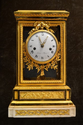 Horlogerie Pendule - Pendule cage d'époque Louis XVI, Sotiau à Paris