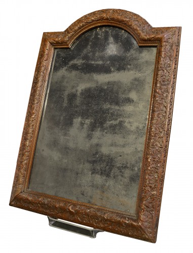 Cadre d'époque Louis XIV en bois de Bagard, monté en miroir