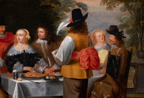 Banquet dans un parc - Christoffel Jacobsz van der Laemen (1606-1651) - Tableaux et dessins Style 