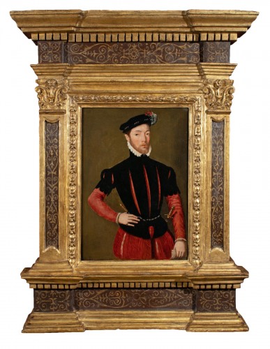 Jeune homme au toquet noir emplumé - École de Corneille de Lyon (1500-1575) 