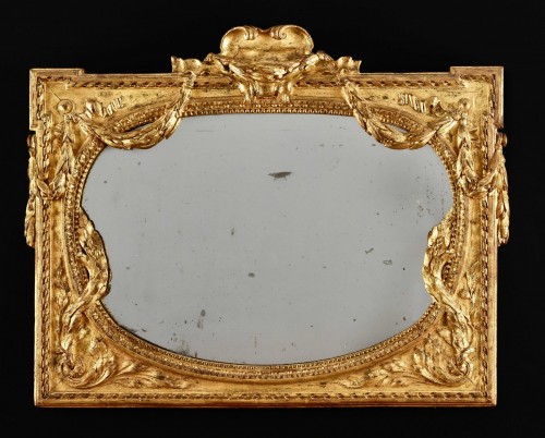 Cadre miroir ovale à encadrement rectangulaire - Galerie Léage