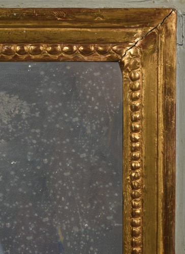 Trumeau en bois laqué et doré - Miroirs, Trumeaux Style 