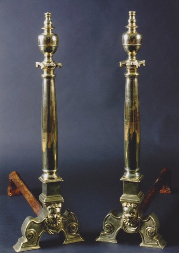 Paire de chenets d'époque Henri II - Objet de décoration Style Renaissance