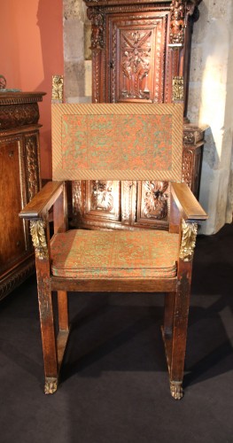 Grand fauteuil aux plumets - Galerie Gabrielle Laroche