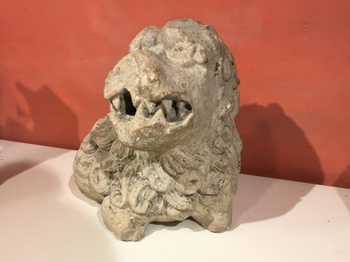 Sculpture Sculpture en pierre - Lion en pierre sculptée