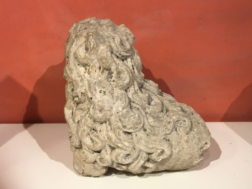 XVIe siècle et avant - Lion en pierre sculptée