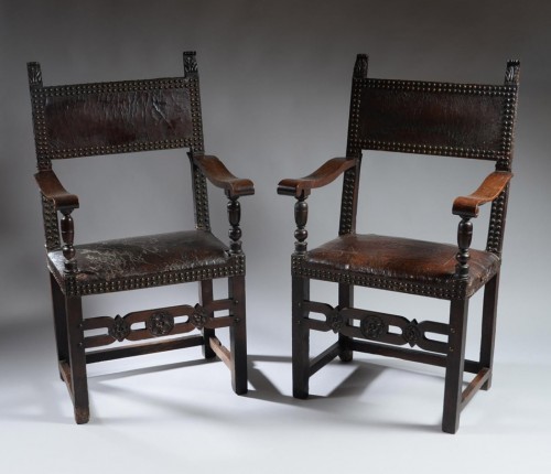 Sièges  - Paire de fauteuils de la Renaissance italienne