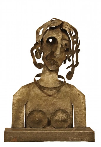 Femme aux petits seins, sculpture en fer de Blasco-Ferrer