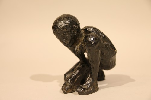 Sculpture Sculpture en Bronze - Le joueur de billes - Edmond Moirignot (1913-2002)