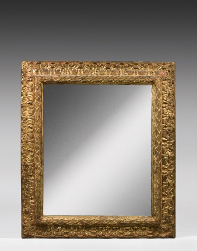 Miroirs, Trumeaux  - Grand cadre en bois sculpté et doré