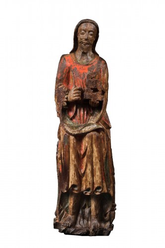 Bois sculpté représentant Saint Jean Baptiste