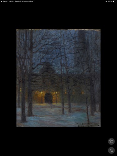 Nuit d’Hiver 1915, Maja Settelberg (1876-195) - Tableaux et dessins Style Art nouveau
