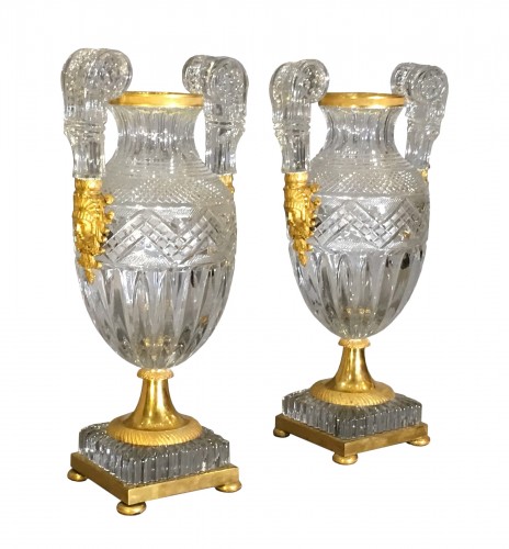 Paire de Vases cristal - Russe