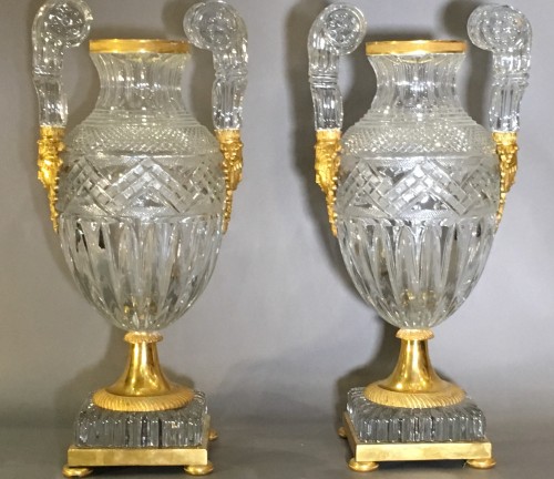 Paire de Vases cristal - Russe - Objet de décoration Style 