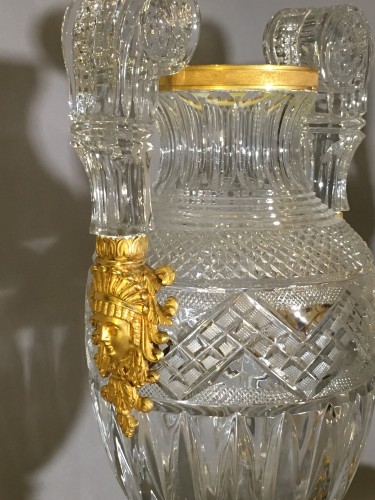 Objet de décoration Cassolettes, coupe et vase - Paire de Vases cristal - Russe
