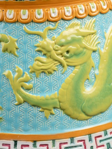 Cache-pot aux dragons – Manufacture de Minton - Céramiques, Porcelaines Style 