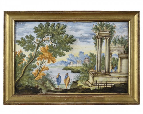Plaque en majolique – Castelli XVIIIe siècle