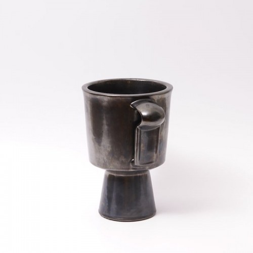 Vase "cratère" en terre lustrée noire - Paul Bonifas (1893-1967) - Galerie Latham