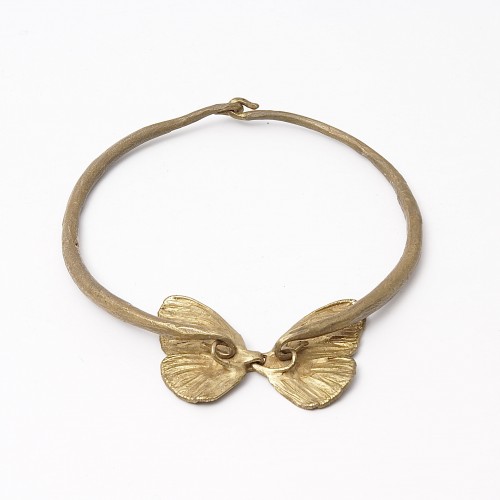 "Papillon" collier en bronze doré de Claude Lalanne édition Artcurial - Bijouterie, Joaillerie Style Années 50-60