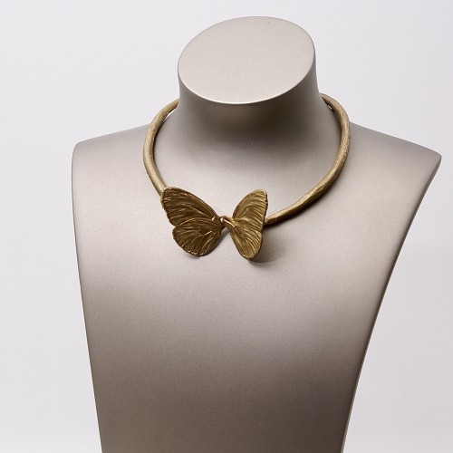 "Papillon" collier en bronze doré de Claude Lalanne édition Artcurial - Années 50-60