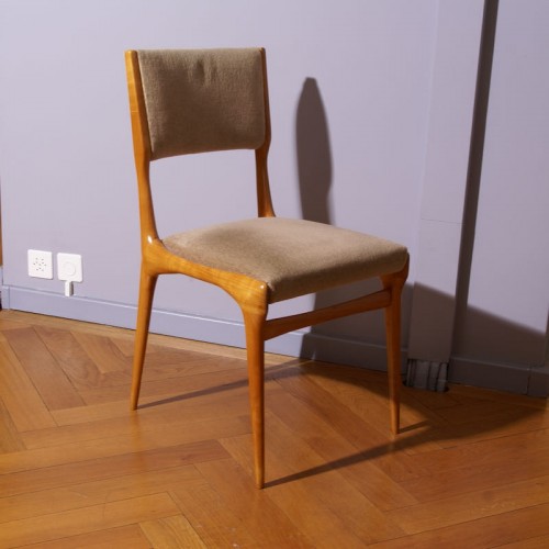 Suite de six chaises par Carlo de Carli -  Edition Cassina - Sièges Style Années 50-60