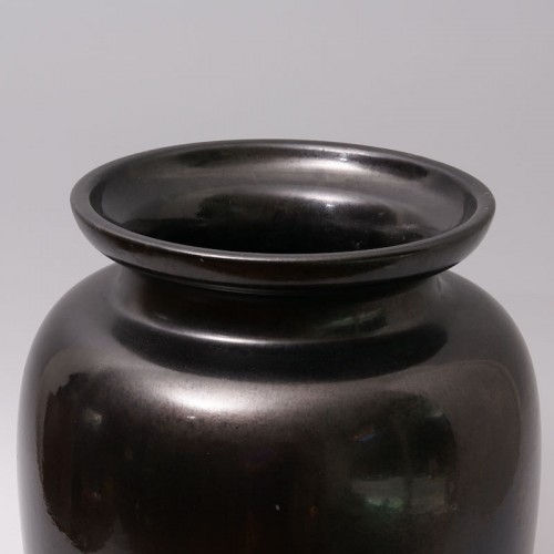 XXe siècle - Important vase en terre lustrée noire - Paul Bonifas (1893-1967)