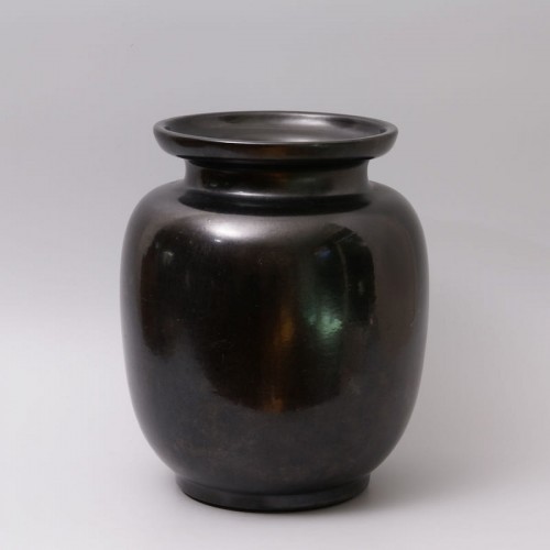 Important vase en terre lustrée noire - Paul Bonifas (1893-1967) - Art Déco