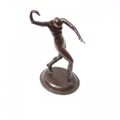 "Danseuse" art-déco en bronze - Arnold Huggler (1894-1988) - Sculpture Style Art Déco
