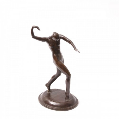 Art Déco - "Danseuse" art-déco en bronze - Arnold Huggler (1894-1988)