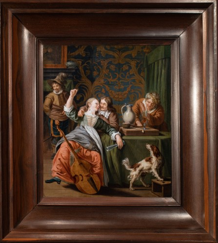La galante compagnie par Jan Joseph H0REMANS I, Flandre 18 è siècle