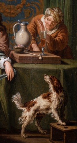 La galante compagnie par Jan Joseph H0REMANS I, Flandre 18 è siècle - Galerie Laury-Bailly