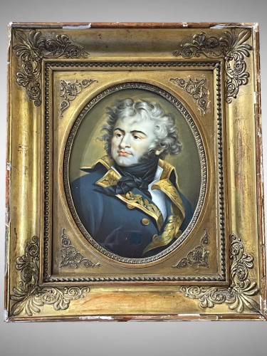 Portrait sur ivoire du Général Kléber, d'après le tableau de Paulin Guérin - Tableaux et dessins Style Empire