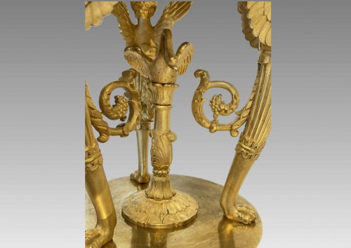 Coupe centre de table en bronze doré, époque premier Empire - Empire