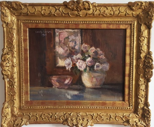 Lovis Corinth (1858-1915)  - Rosen  in runder vase - Galerie Meier