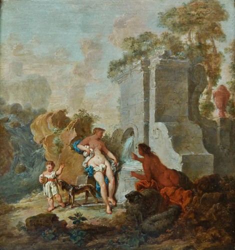 Jacques de Lajoüe (1686-1761) - Femmes se reposant auprès d'une fontaine