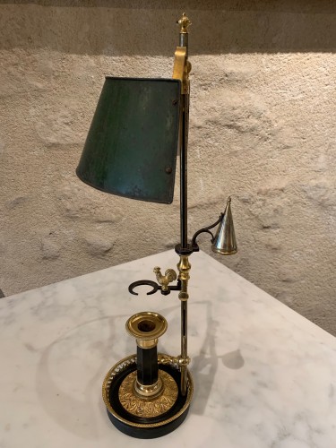 XVIIIe siècle - Lampe bouillotte au coq