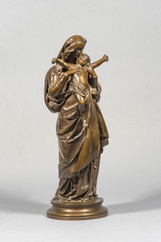 Sculpture Sculpture en Bronze - DORÉ Gustave (1832-1883), La Madone à l’enfant