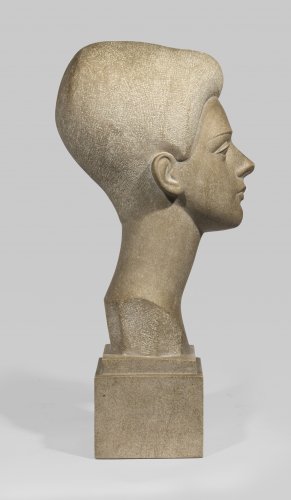 Lafaye Lucien (1896-1975) -Tête de jeune femme - Sculpture Style 