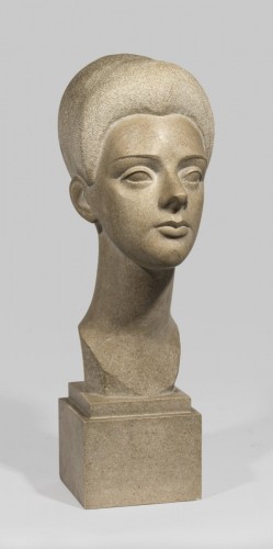 Lafaye Lucien (1896-1975) -Tête de jeune femme - Galerie Nicolas Bourriaud