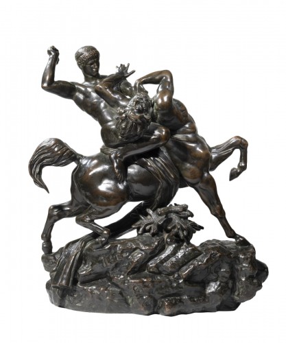 BARYE Antoine-Louis (1795-1875) - Thésée combattant le centaure Bienor