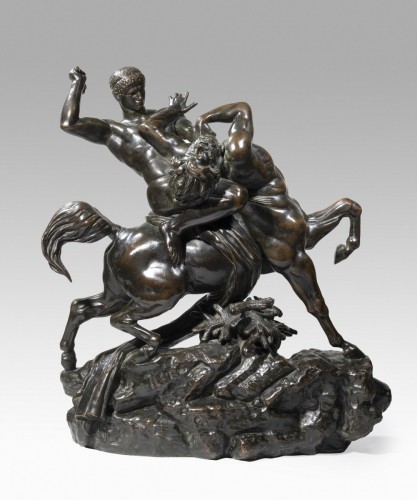 BARYE Antoine-Louis (1795-1875) - Thésée combattant le centaure Bienor - Galerie Nicolas Bourriaud