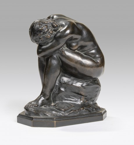 DALOU Aimé-Jules (1838-1902), La Vérité méconnue ou miroir brisé - Sculpture Style Art nouveau