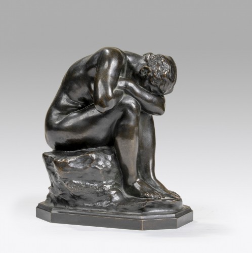 Antiquités - DALOU Aimé-Jules (1838-1902), La Vérité méconnue ou miroir brisé